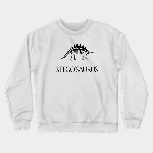 Stegosaurus - Late Jurassic Fossil (Archaeology, Paleontology) Crewneck Sweatshirt by CottonGarb